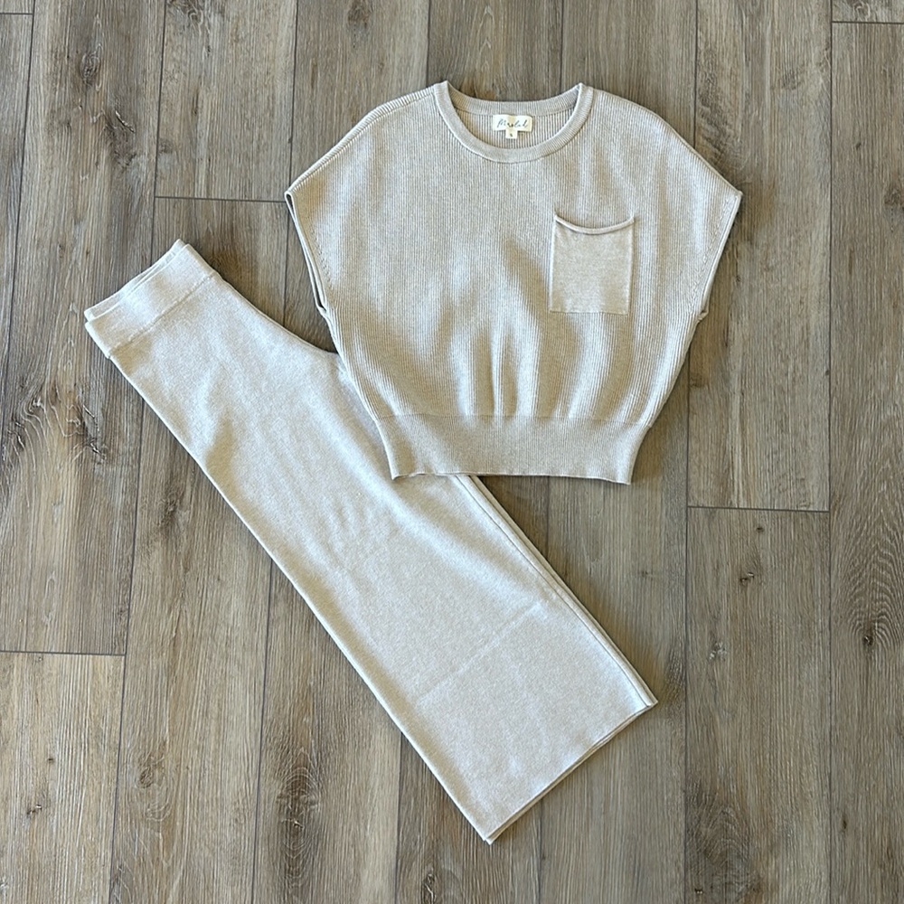 Marled sweater set